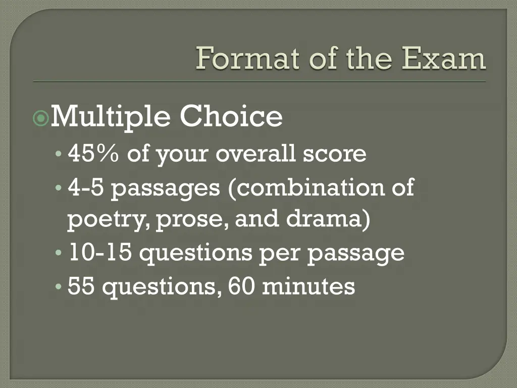 multiple choice 45 of your overall score