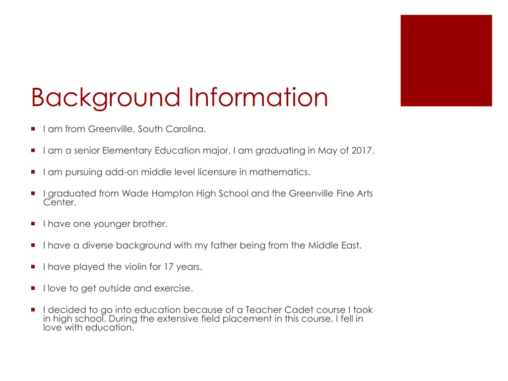 background information