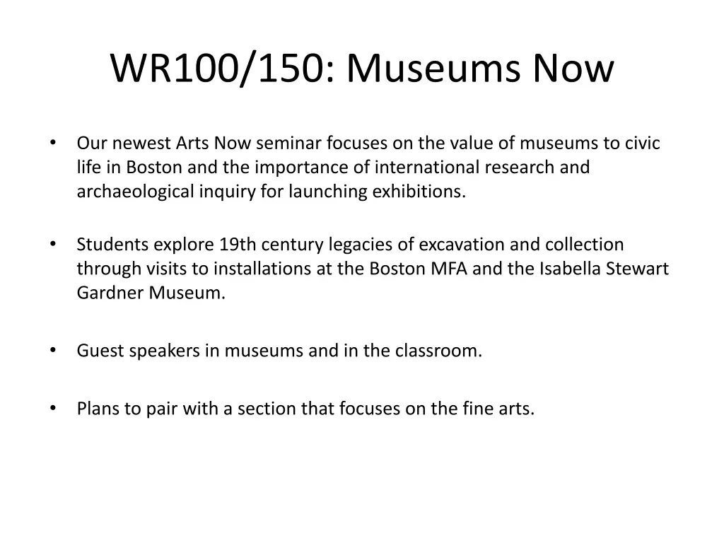 wr100 150 museums now