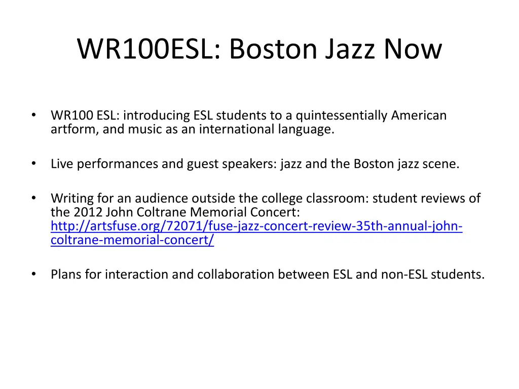 wr100esl boston jazz now