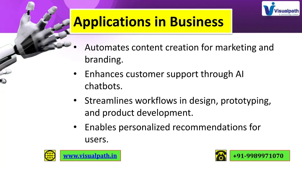 applications in business