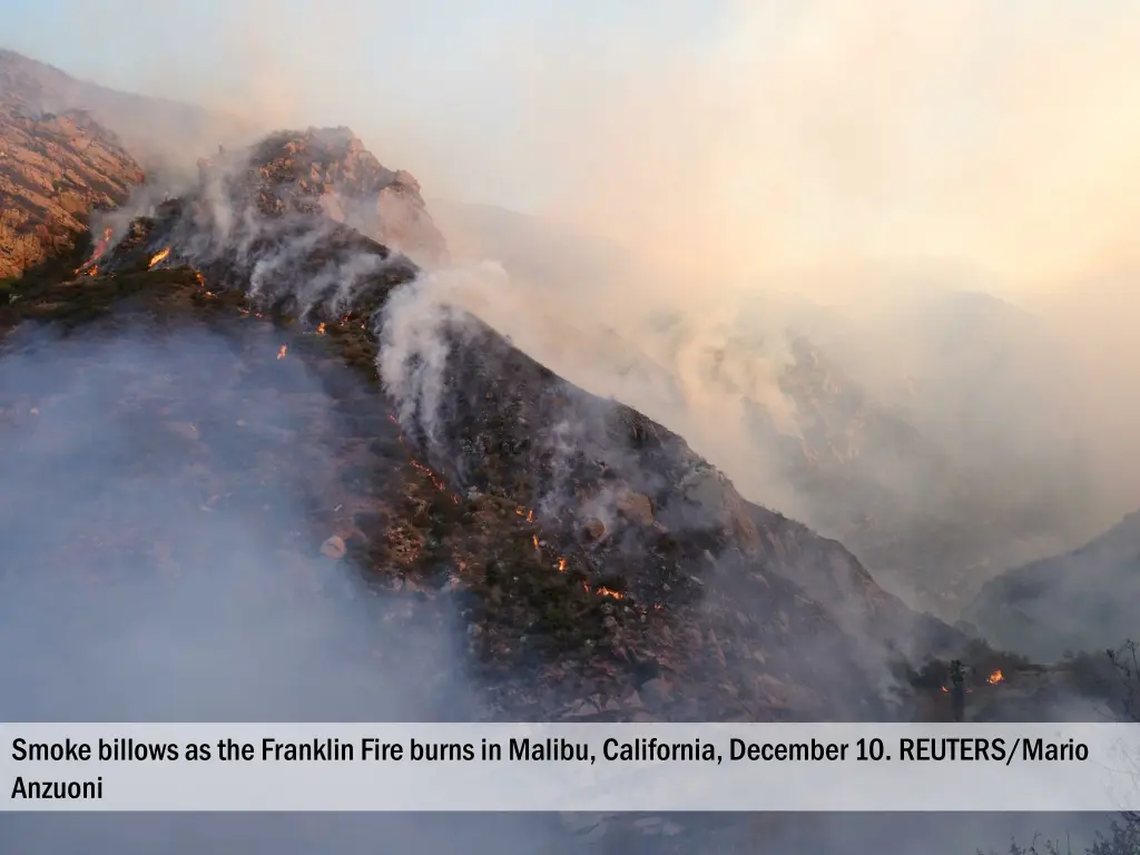 smoke billows as the franklin fire burns