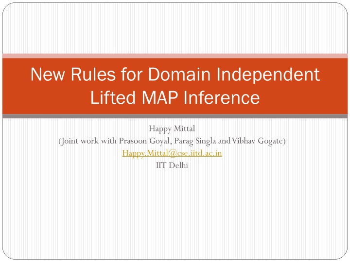 new rules for domain independent lifted