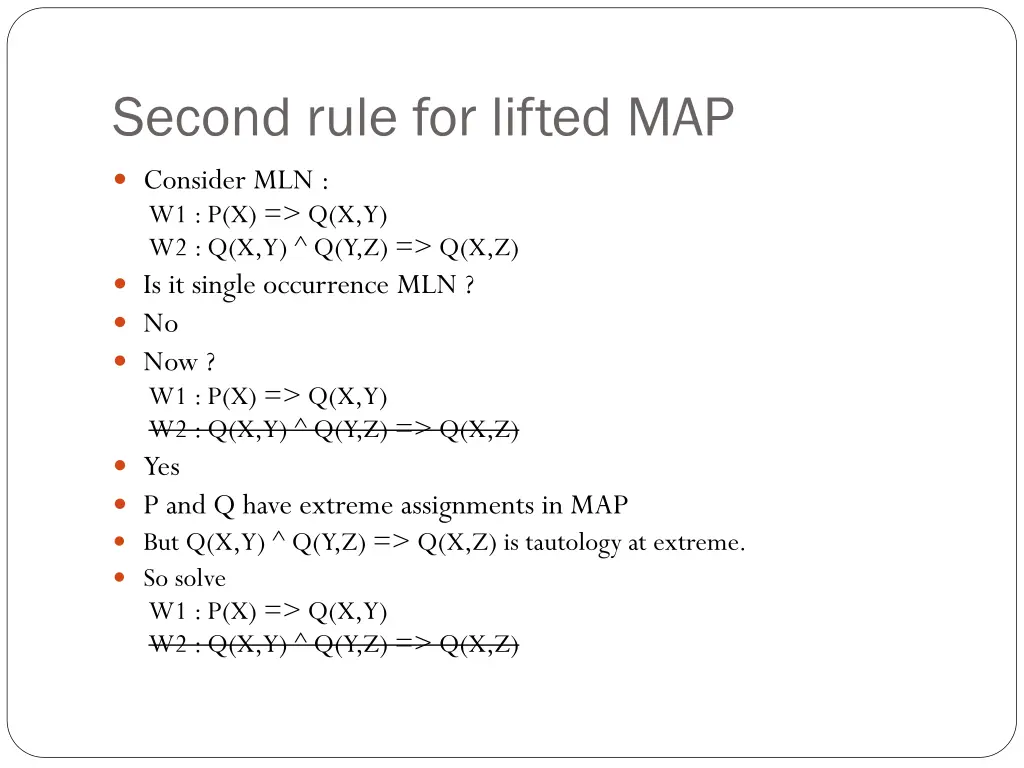 second rule for lifted map