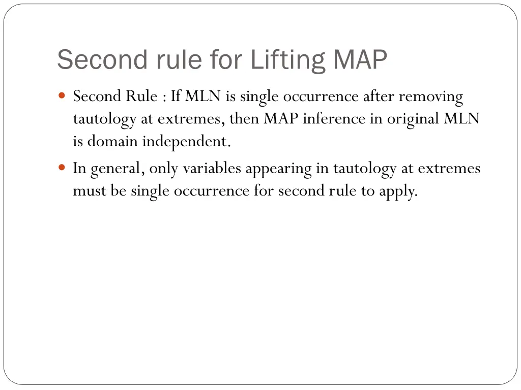 second rule for lifting map