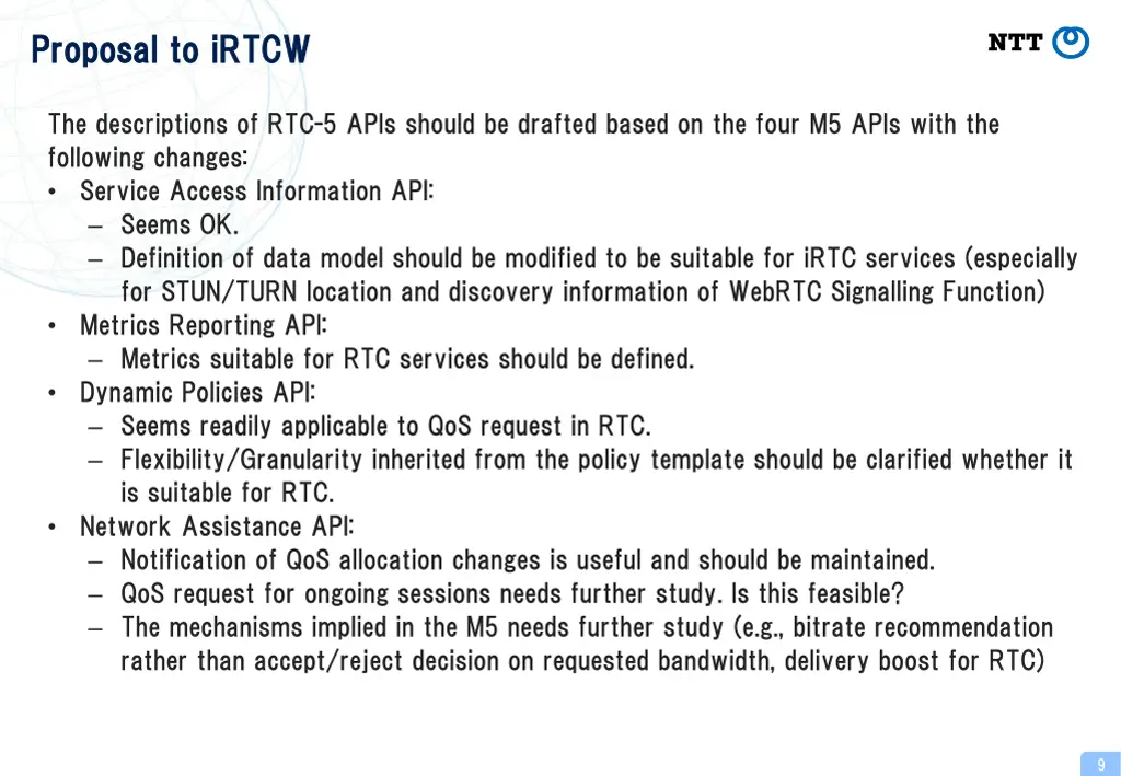 proposal to proposal to irtcw