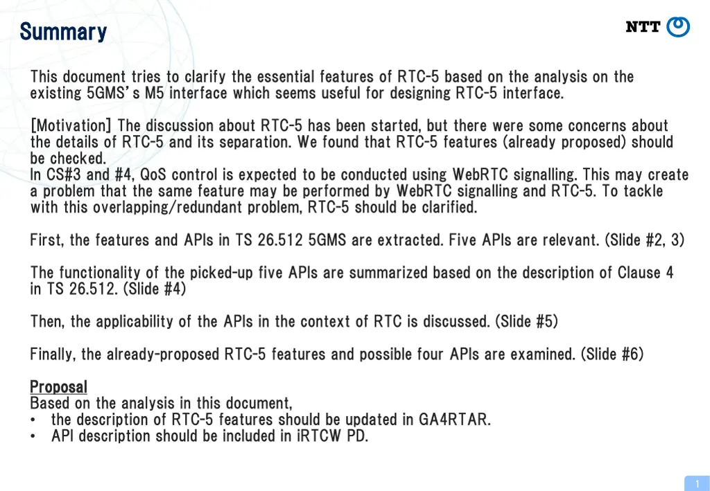 summary summary