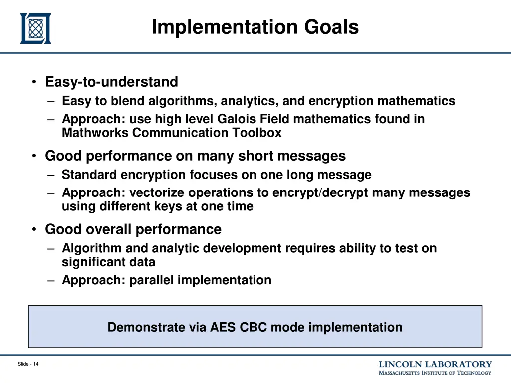 implementation goals