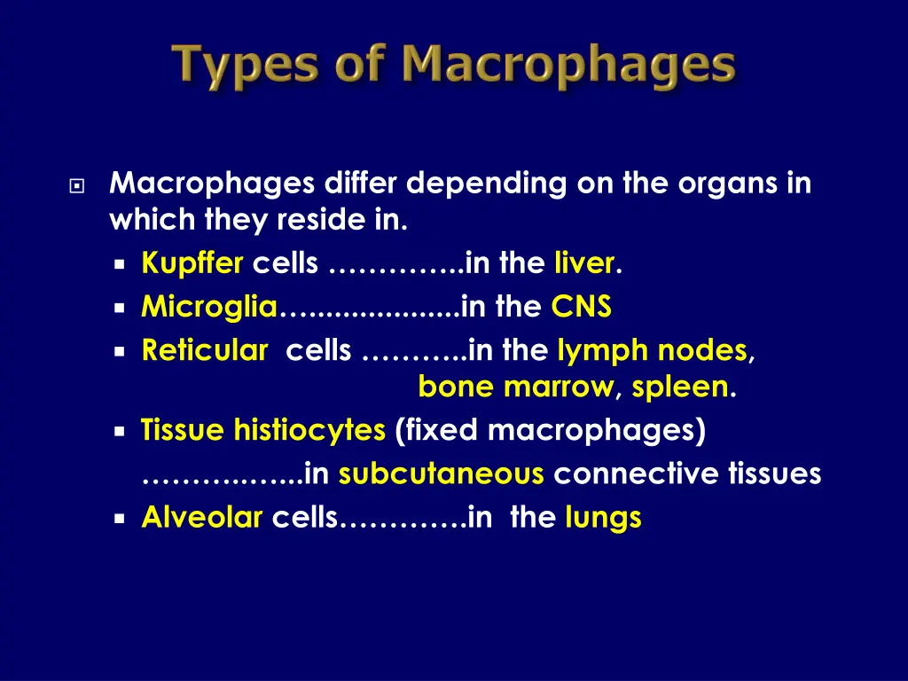 macrophages differ depending on the organs