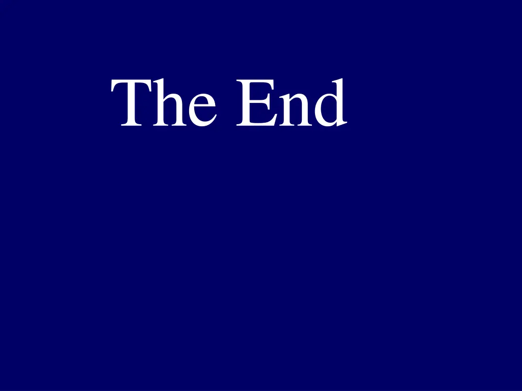 the end