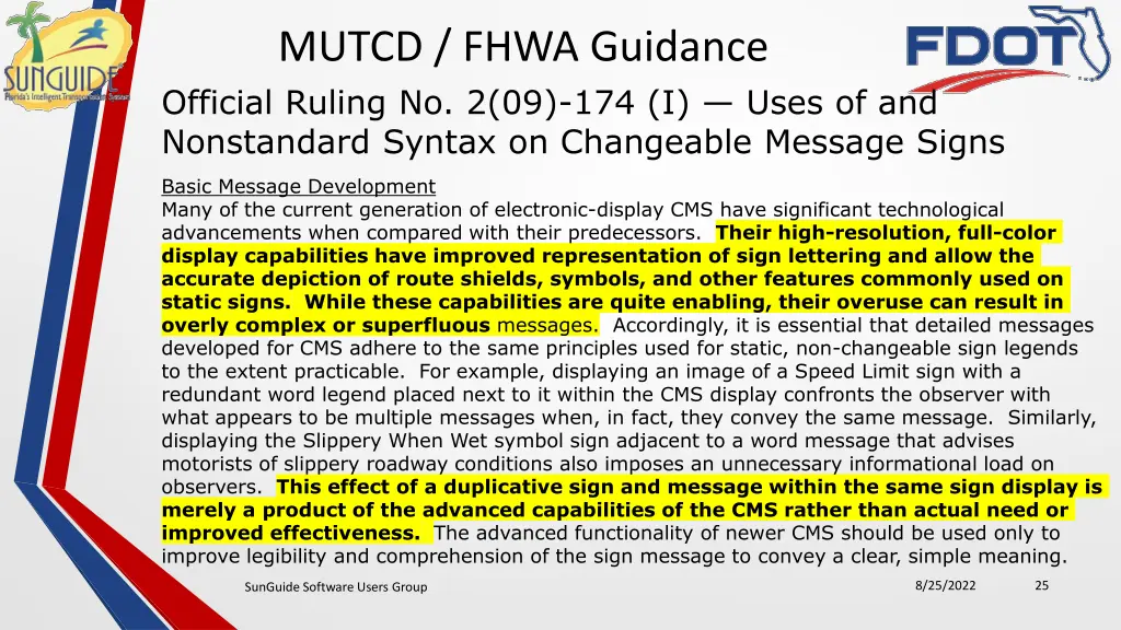 mutcd fhwa guidance official ruling