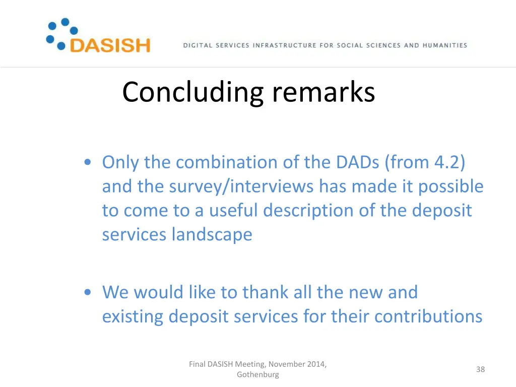 concluding remarks