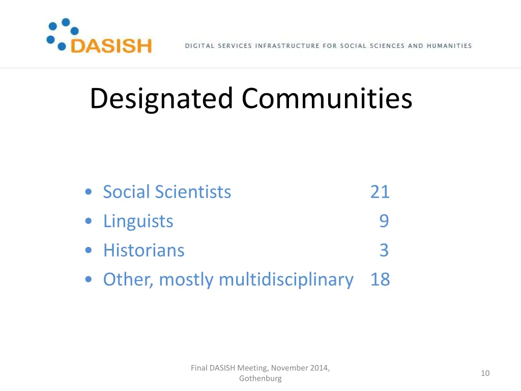 designated communities