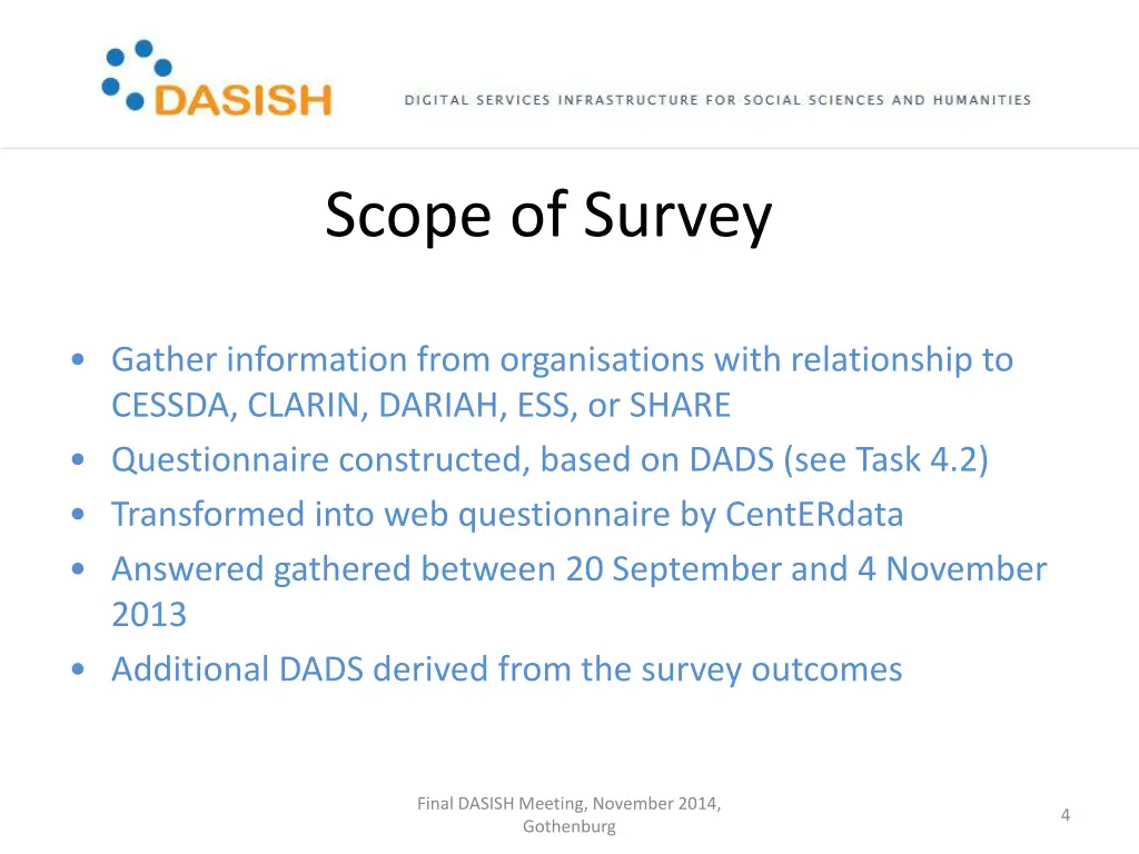 scope of survey