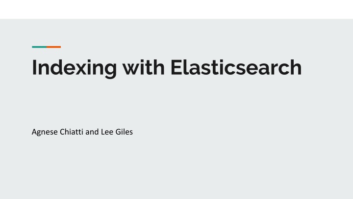 indexing with elasticsearch