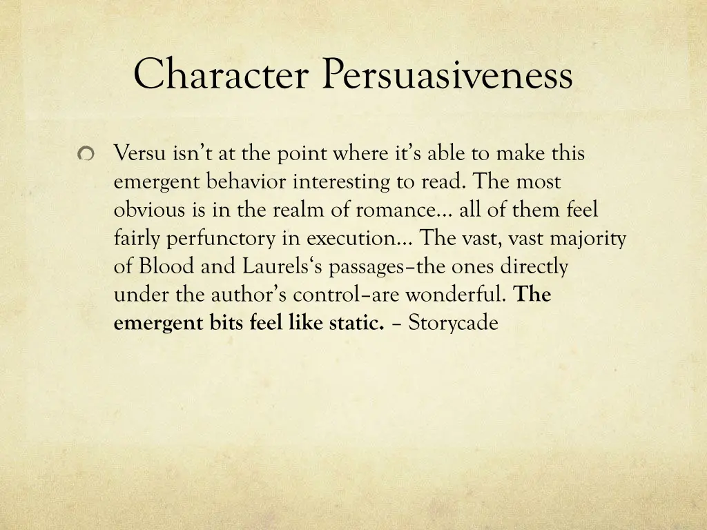 character persuasiveness