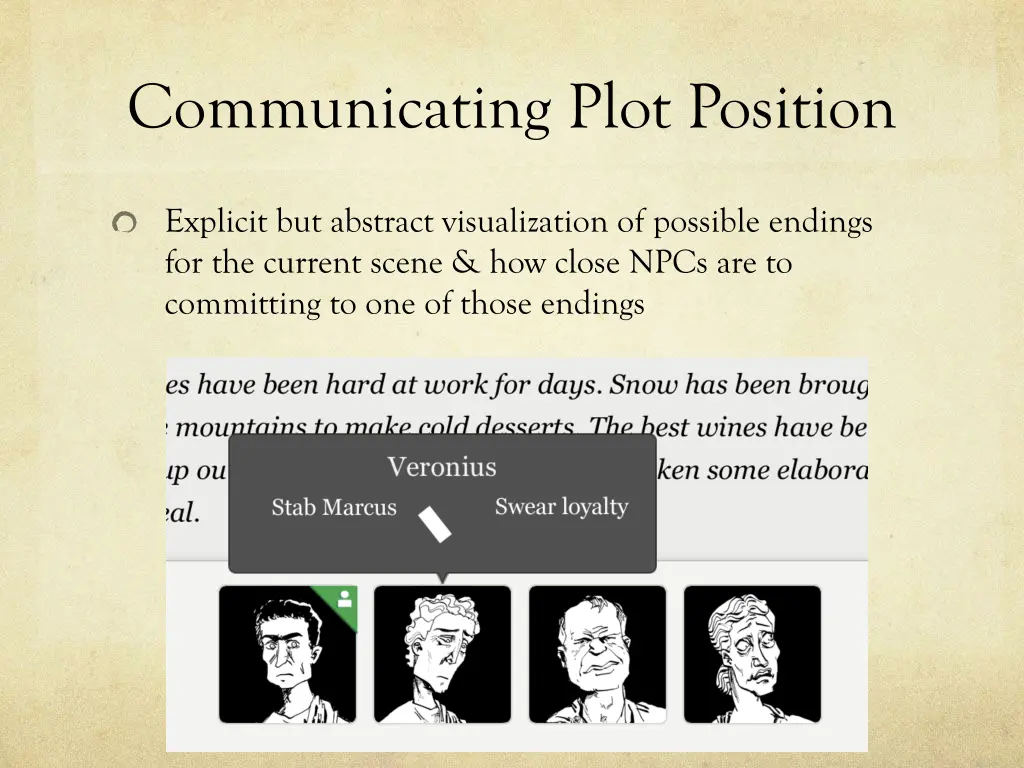 communicating plot position 1