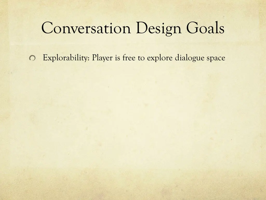 conversation design goals