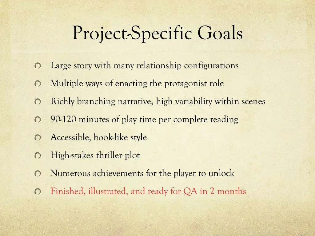 project specific goals 3