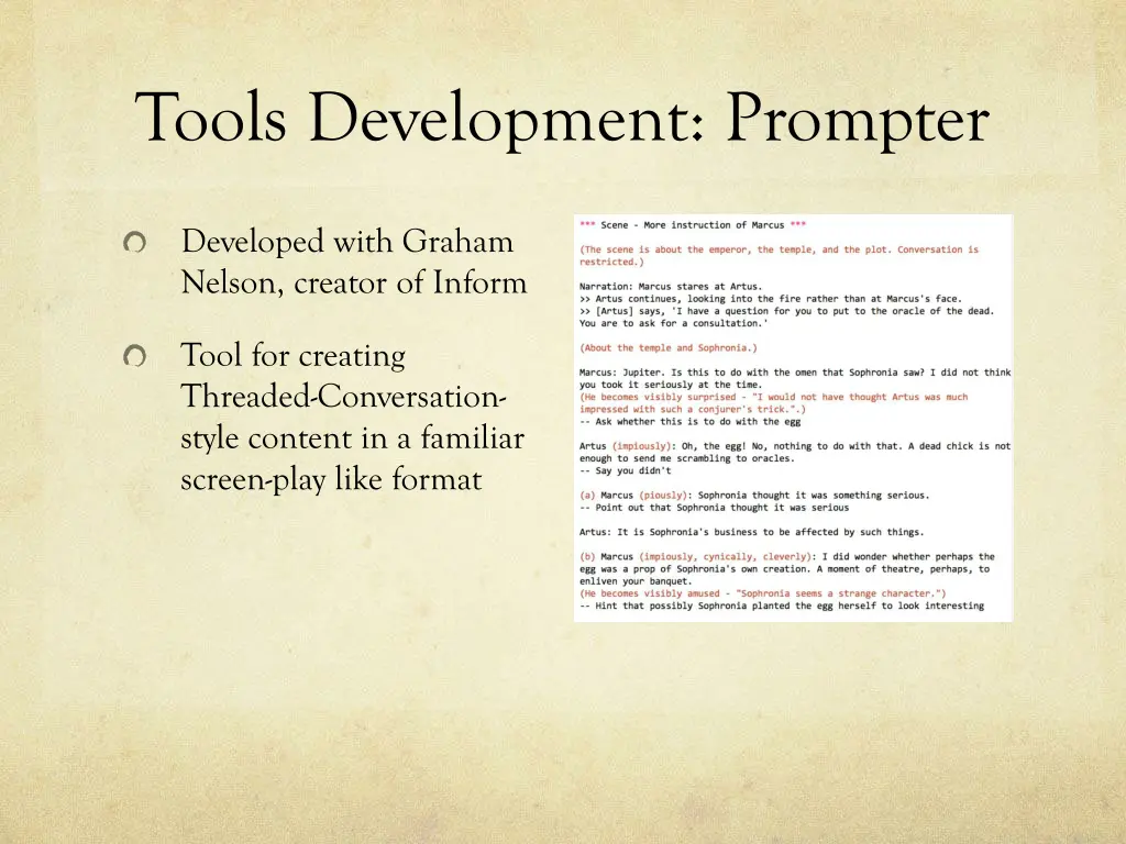 tools development prompter