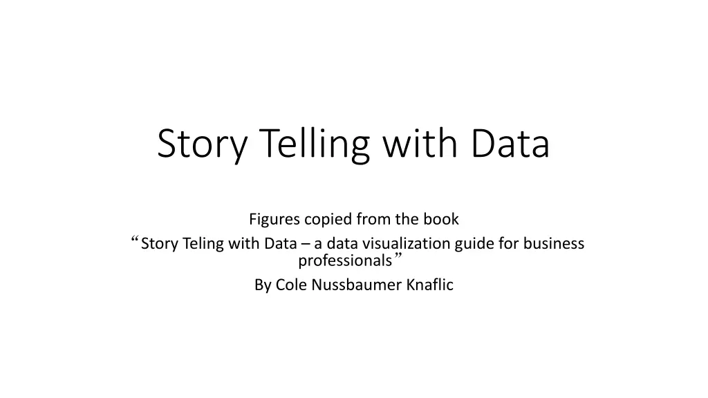 story telling with data