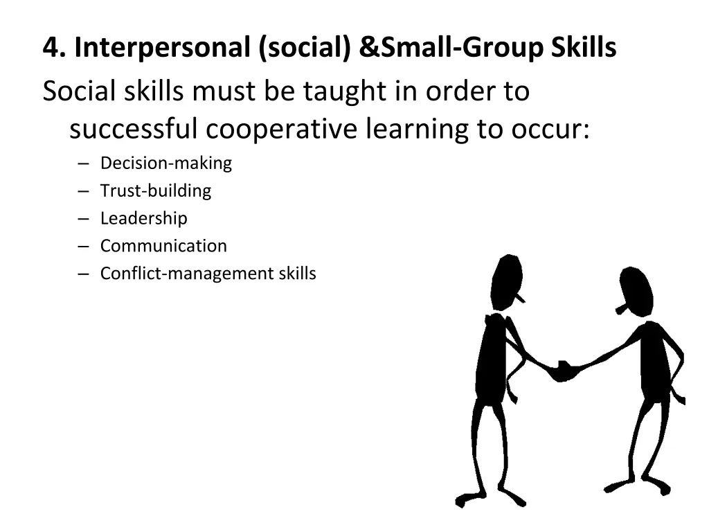 4 interpersonal social small group skills social