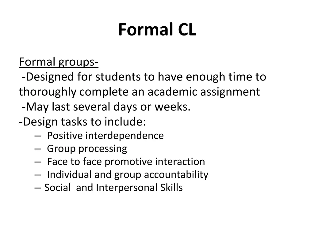 formal cl