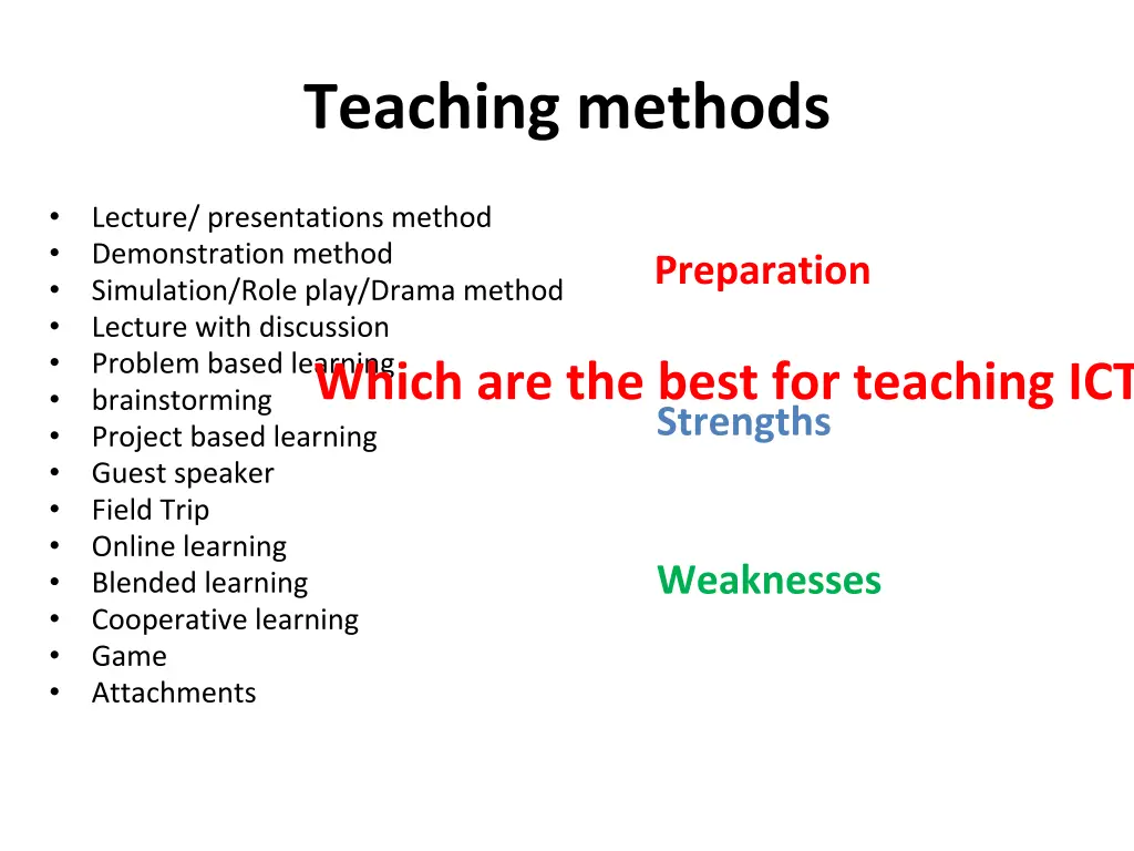 teaching methods