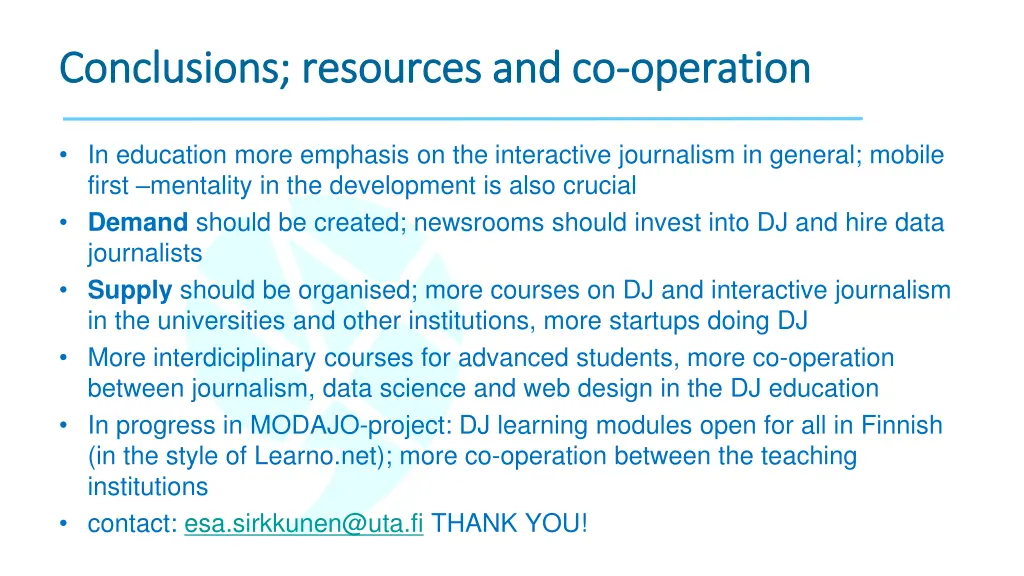 conclusions resources and co conclusions