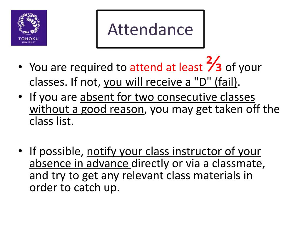 attendance