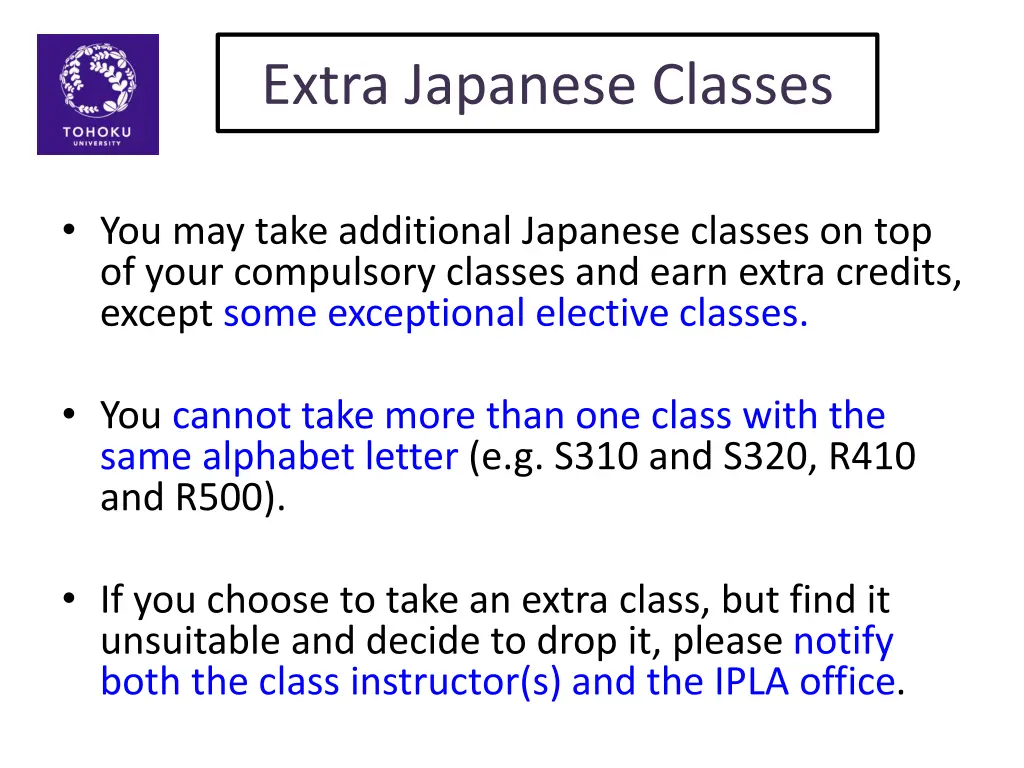 extra japanese classes