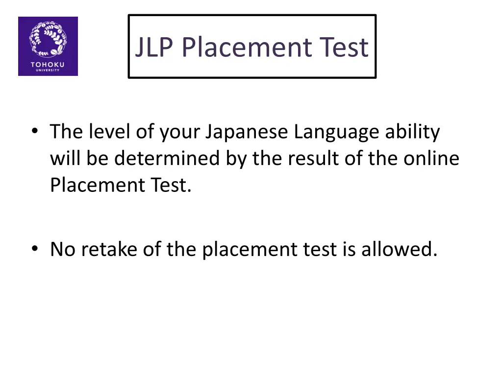 jlp placement test