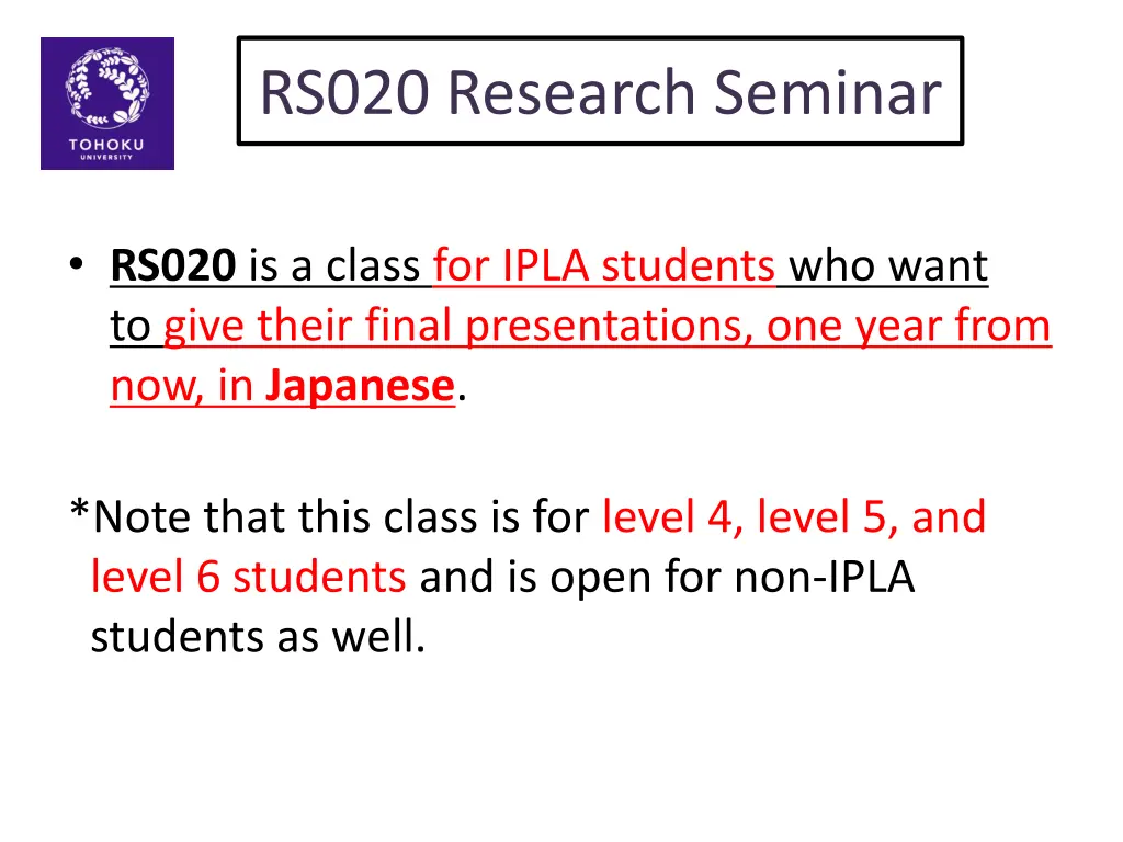 rs020 research seminar