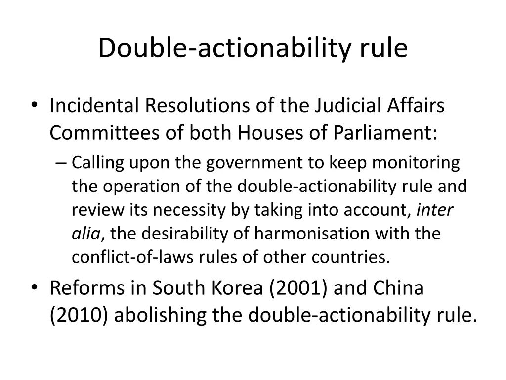 double actionability rule