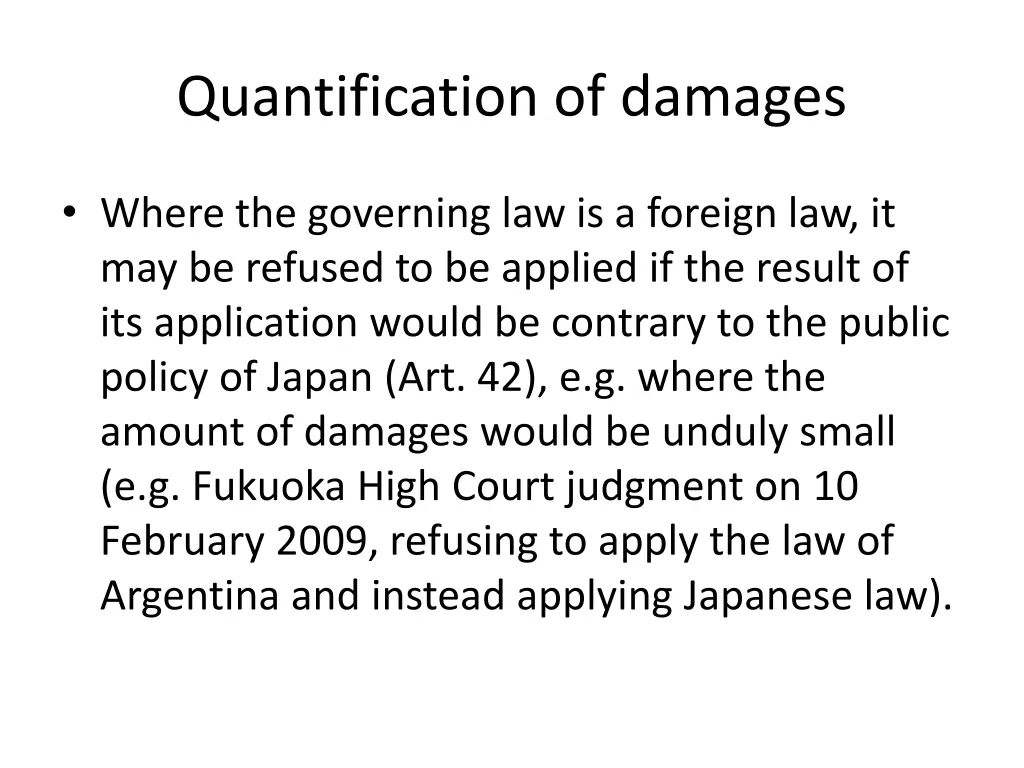 quantification of damages 1