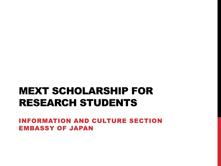 mext scholarship for research students