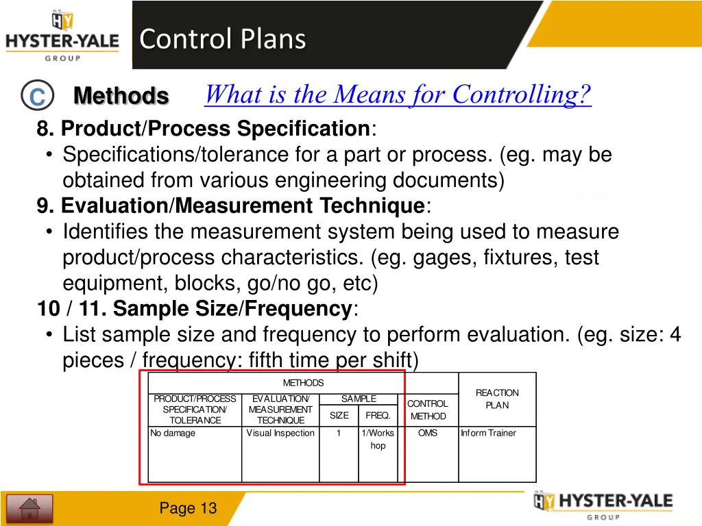 control plans 5