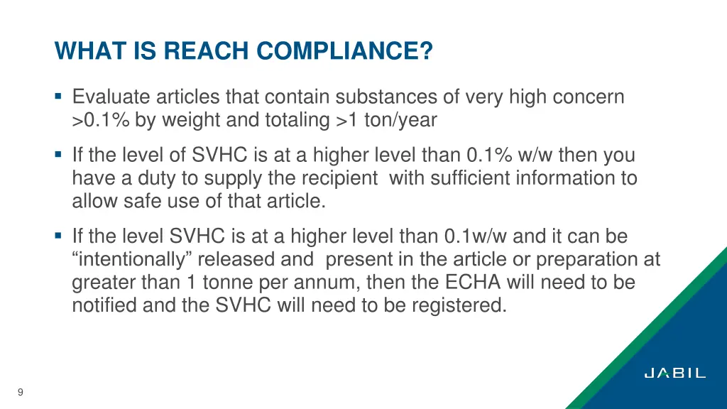 what is reach compliance