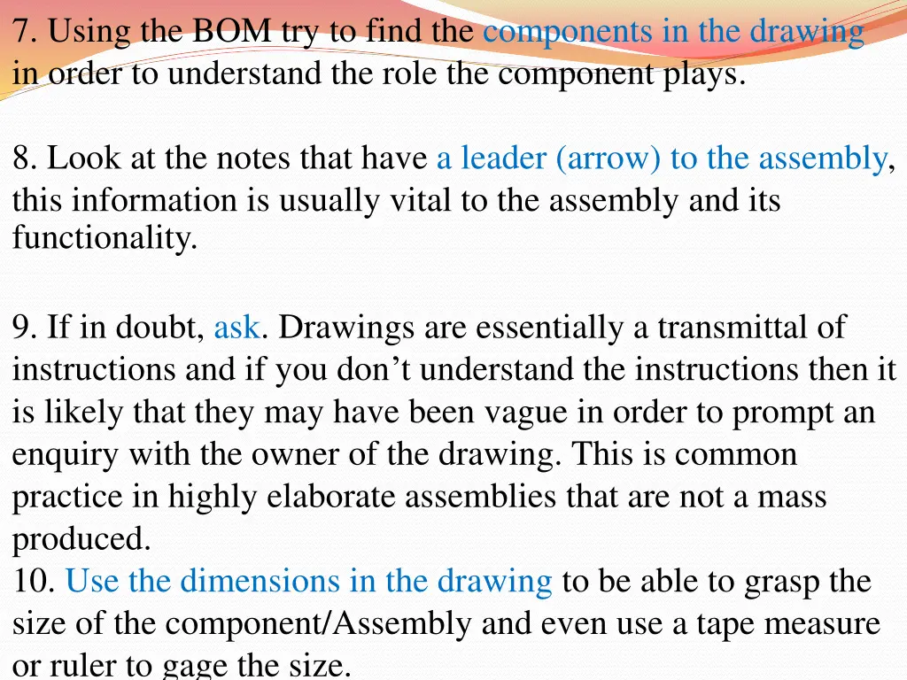 7 using the bom try to find the components