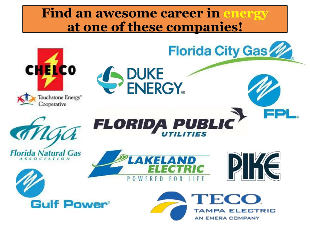 find an awesome career in energy at one of these