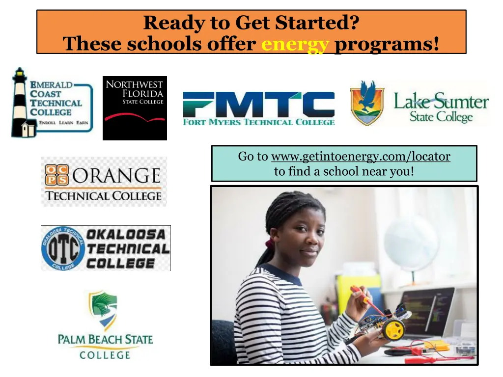 ready to get started these schools offer energy