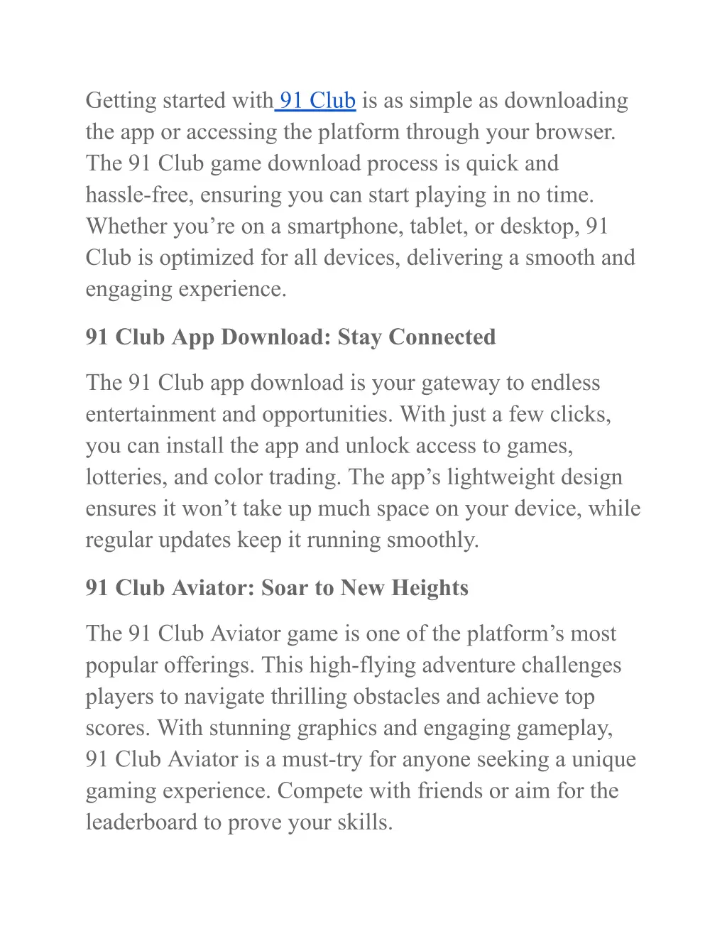 getting started with 91 club is as simple