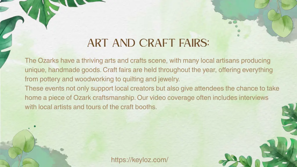 the ozarks have a thriving arts and crafts scene