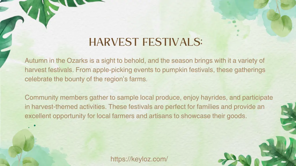 harvest festivals