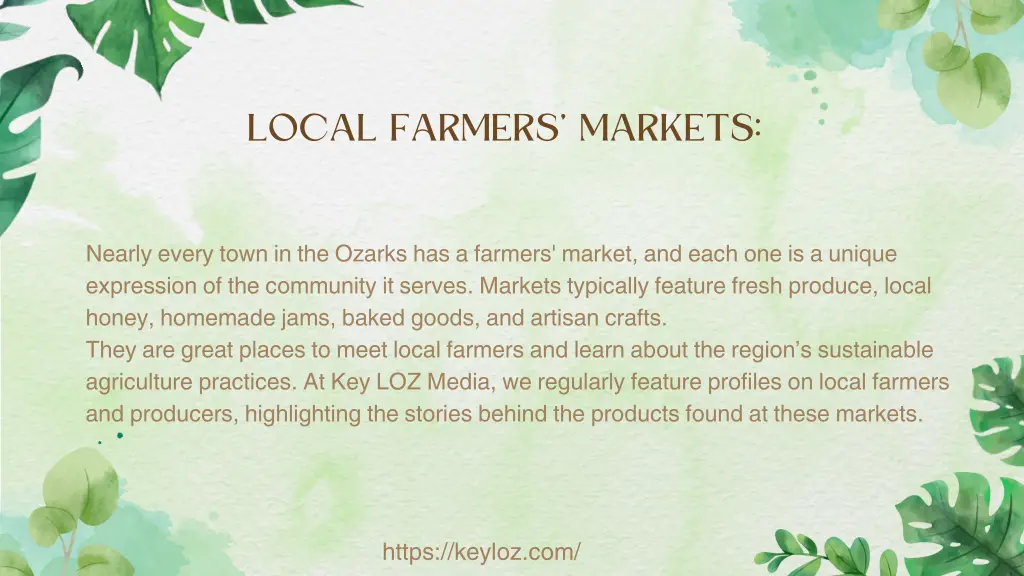 local farmers markets