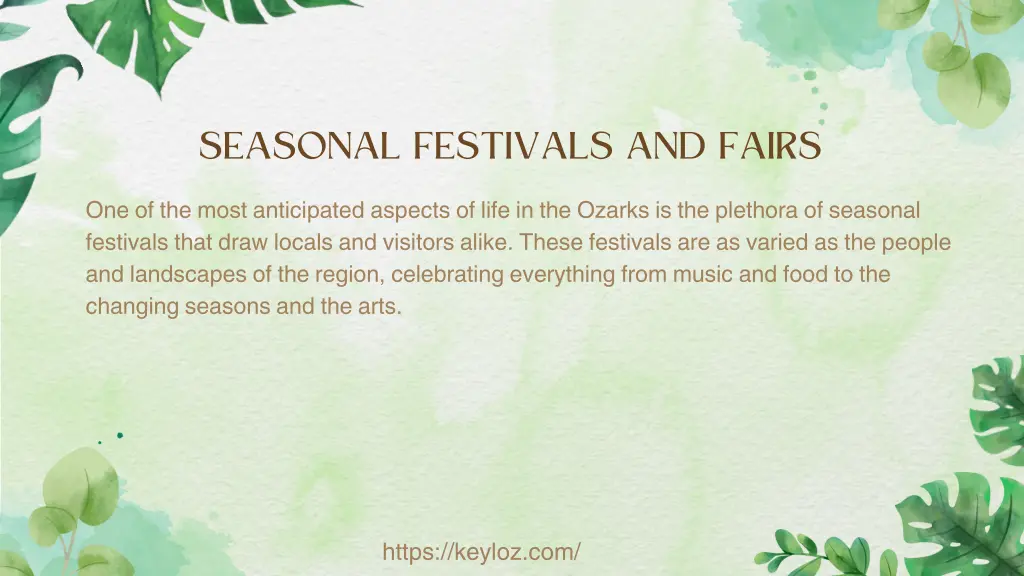 seasonal festivals and fairs