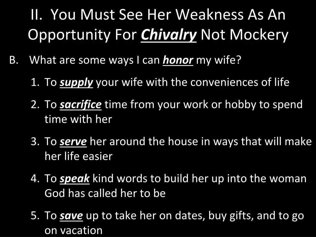 ii you must see her weakness as an opportunity 1