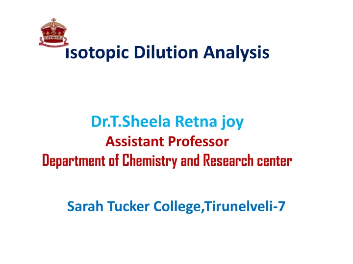 isotopic dilution analysis