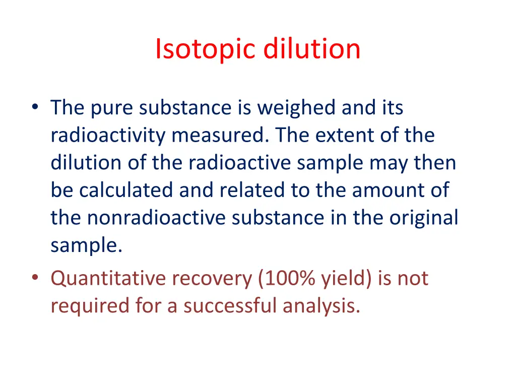 isotopic dilution
