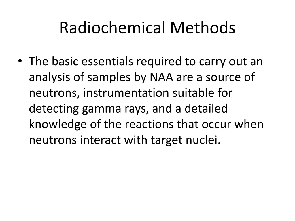 radiochemical methods